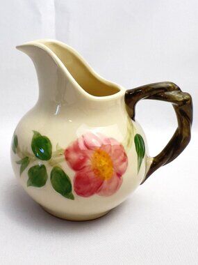 Franciscan Desert Rose Creamer USA Earthenware Vintage 1950s Pink Rose Pitcher